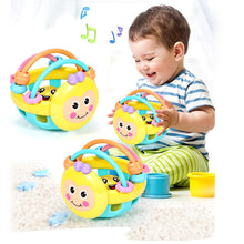Load image into Gallery viewer, Soft Rubber Juguetes Bebe Cartoon Bee Hand Knocking Rattle Dumbbell Early Educational Toy For Kid Hand Bell Baby Toys 0-12 Month