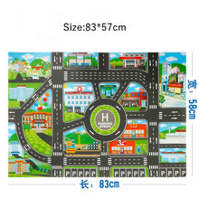 Load image into Gallery viewer, 83*57cm/130*100CM Large City Traffic Car Park Play Mat Waterproof Non-woven Kids Playmat Pull Back Car Toys for Children's Mat