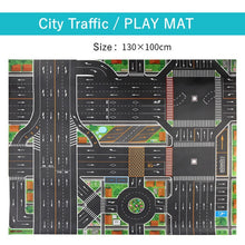 Load image into Gallery viewer, 83*57cm/130*100CM Large City Traffic Car Park Play Mat Waterproof Non-woven Kids Playmat Pull Back Car Toys for Children's Mat